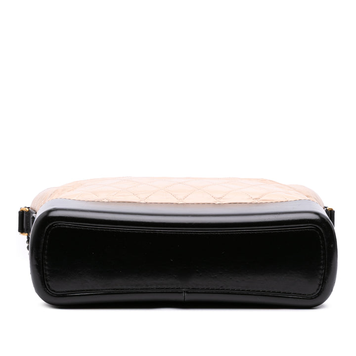 Chanel Large Aged Cuir de veau Gabrielle Sac porté croisé Marron