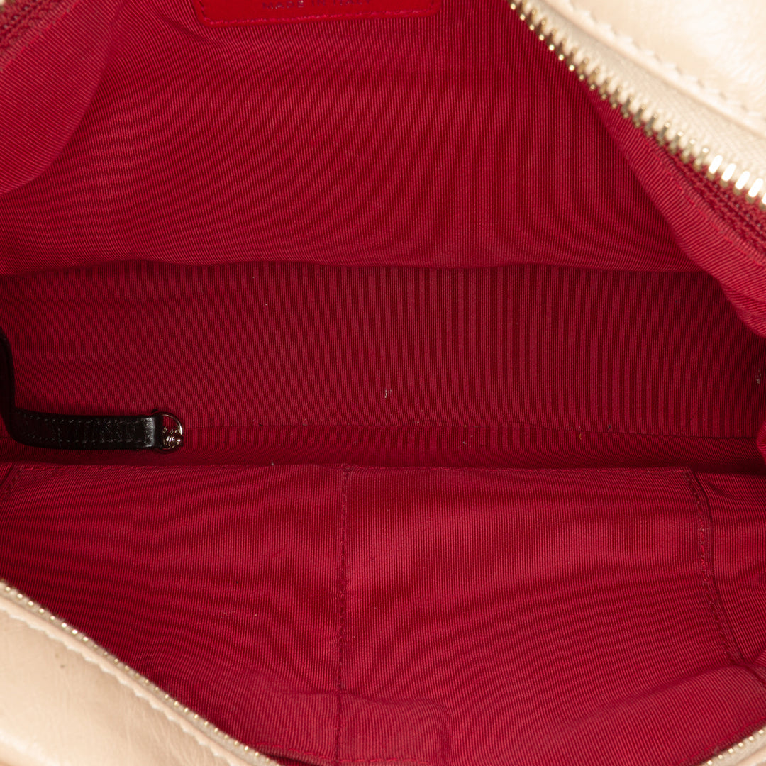 Chanel Large Aged Cuir de veau Gabrielle Sac porté croisé Marron