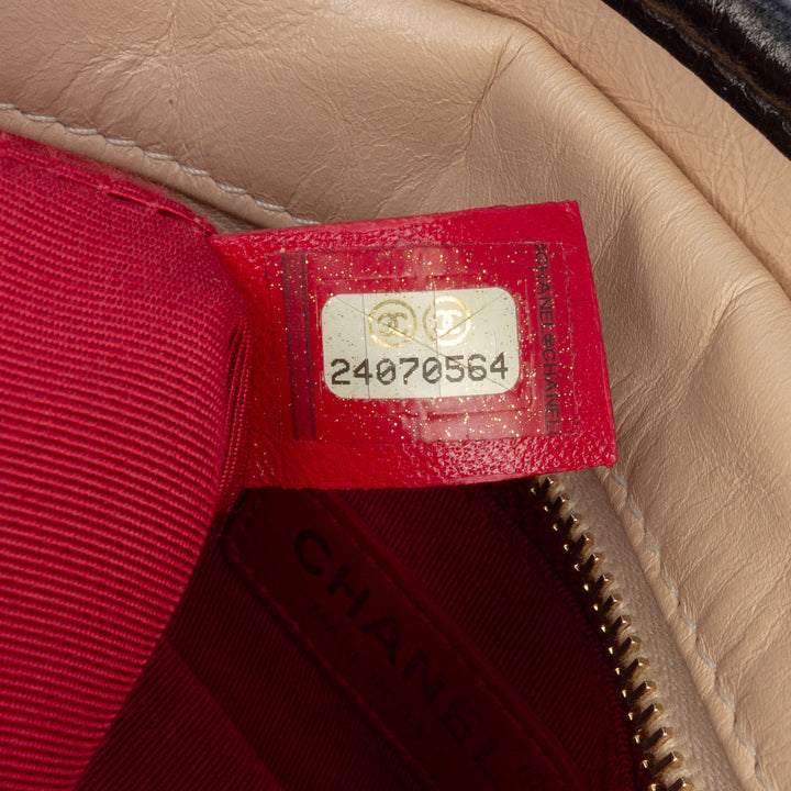 Chanel Large Aged Cuir de veau Gabrielle Sac porté croisé Marron