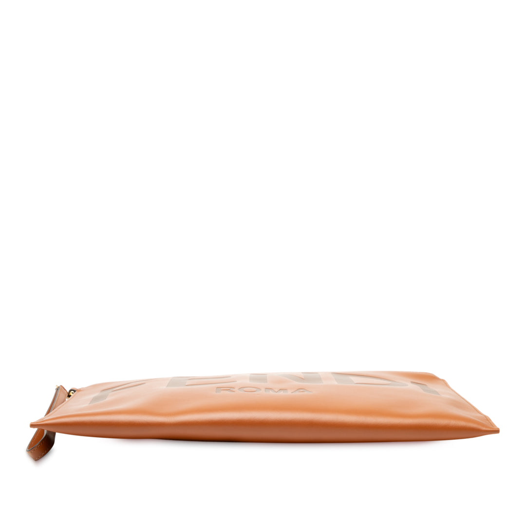 Fendi Cuir Logo Flat Pochette – GABY PARIS Authentique