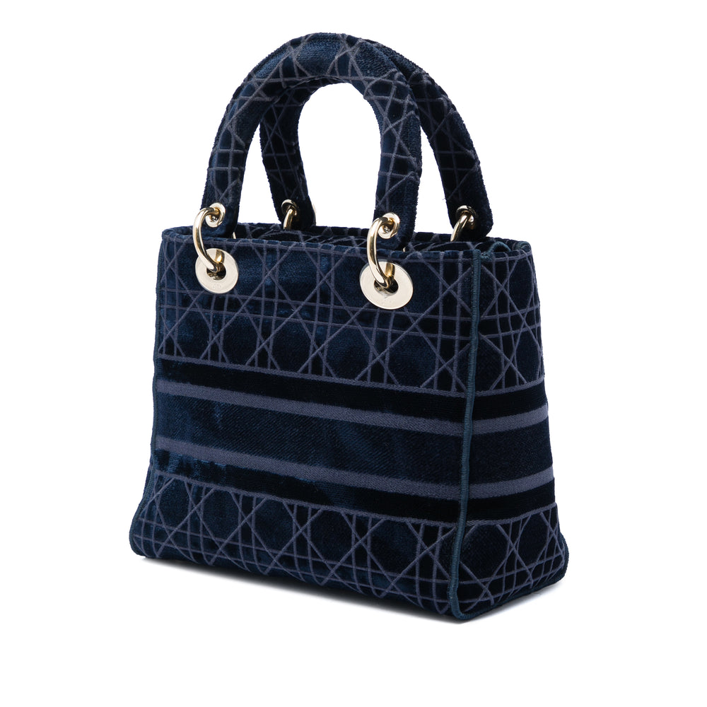 Dior Lady D-Lite Cannage Moyen Bleu – vue 2 – GABY PARIS