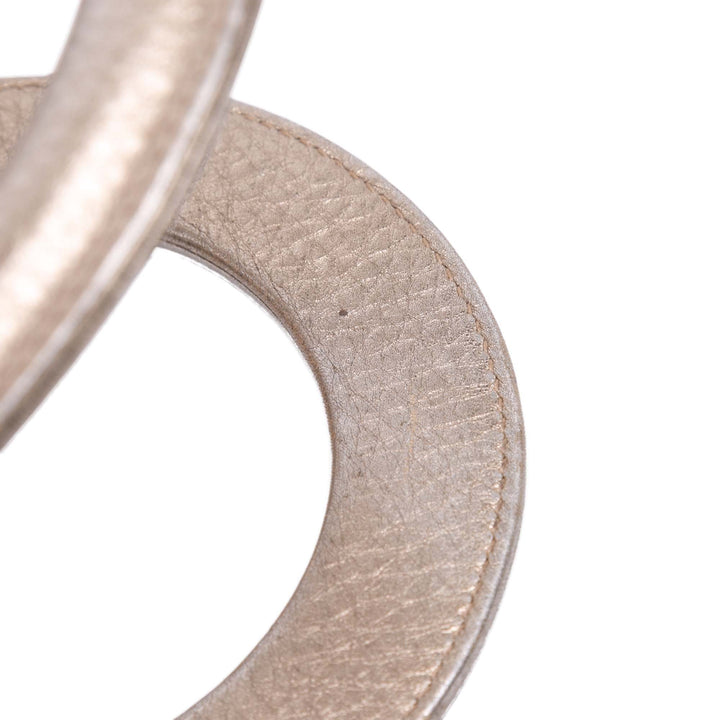 Small Metallic Grained Calfskin Cannage Supple Lady Dior Gold - Gaby Paris