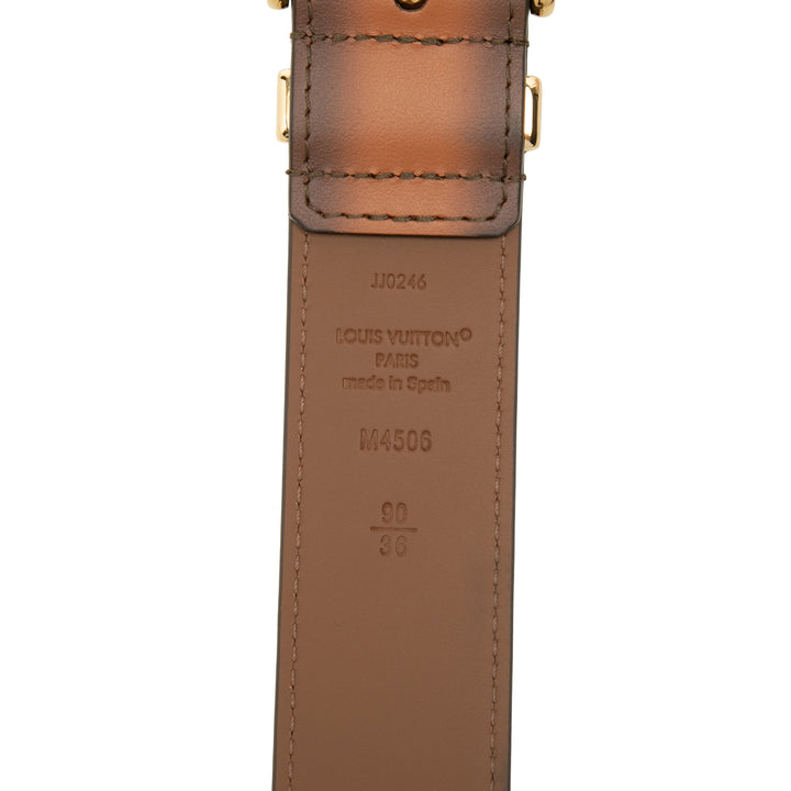 Patinated Pont Neuf Ceinture Cuir de veau Marron