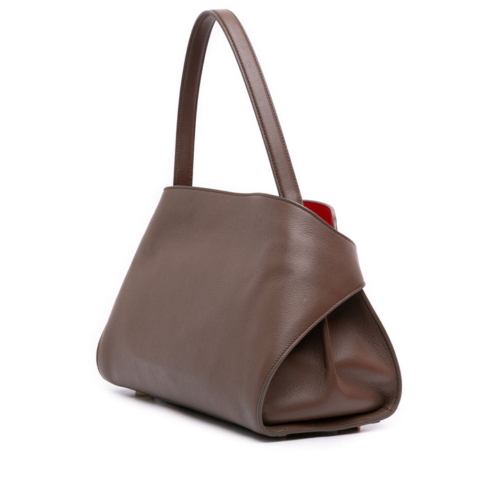 Bicolore Hug Sac Moyen Cuir de veau Marron