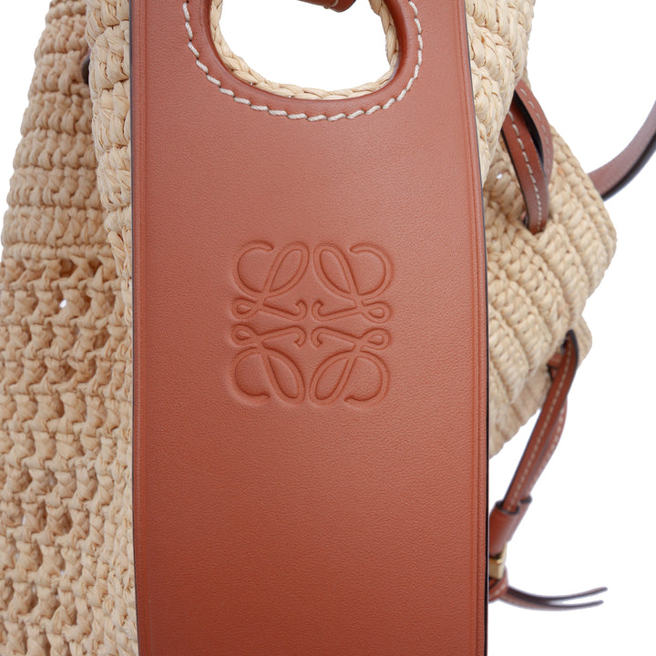 LOEWE Small Raffia et Cuir de veau Balloon Bucket Sac