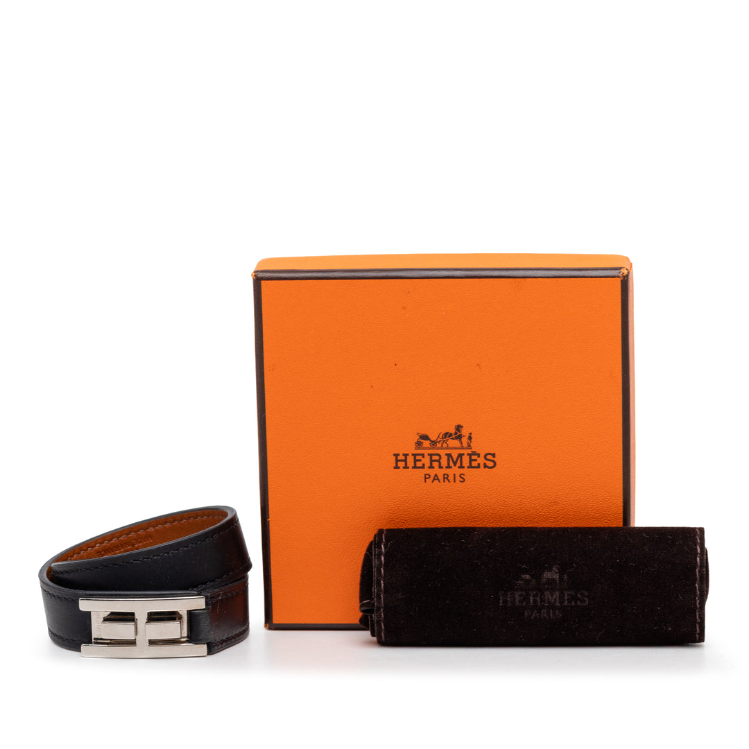 Hermès Drag Double Tour Wrap Bracelet T1 Cuir