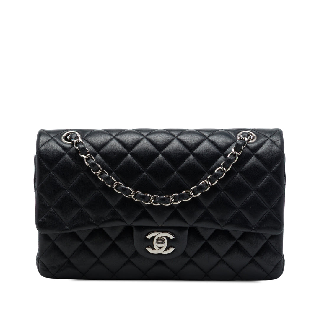 Chanel Classic Double rabat Moyen Cuir d'agneau Noir – vue principale – GABY PARIS