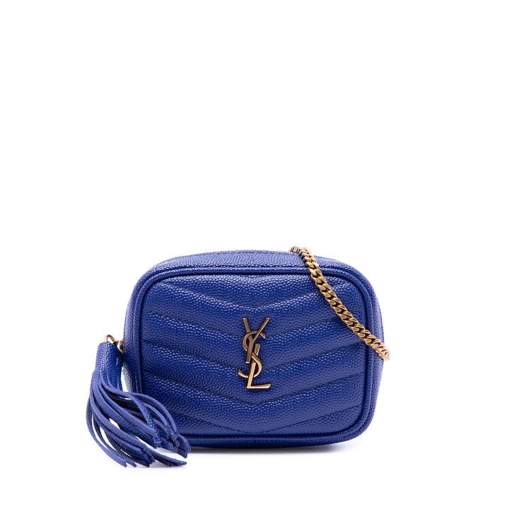 Chevron Grain De Poudre Lou Sac caméra Baby Monogram Bleu
