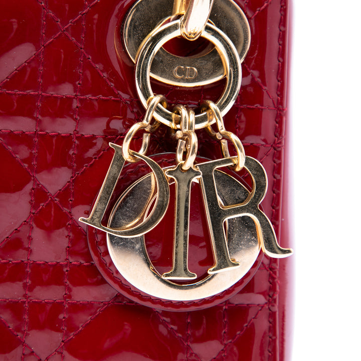 Dior Mini Cuir verni Cannage Lady Dior