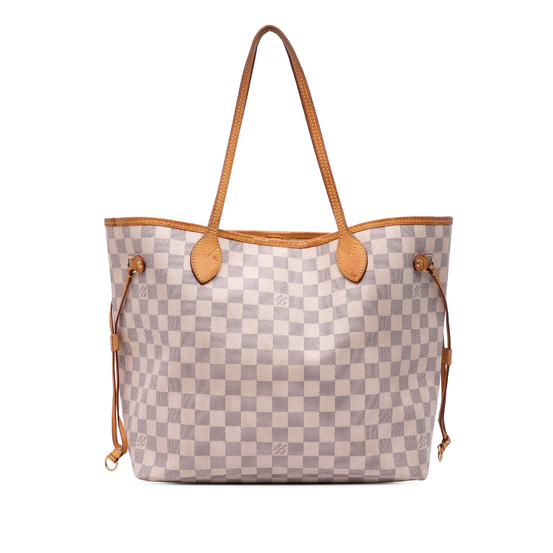 Damier Azur Neverfull MM White - Gaby Paris