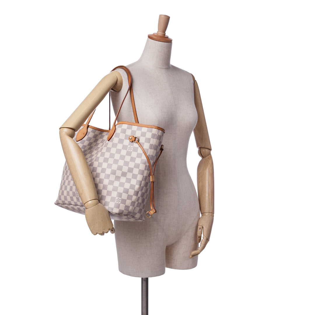Damier Azur Neverfull MM White - Gaby Paris