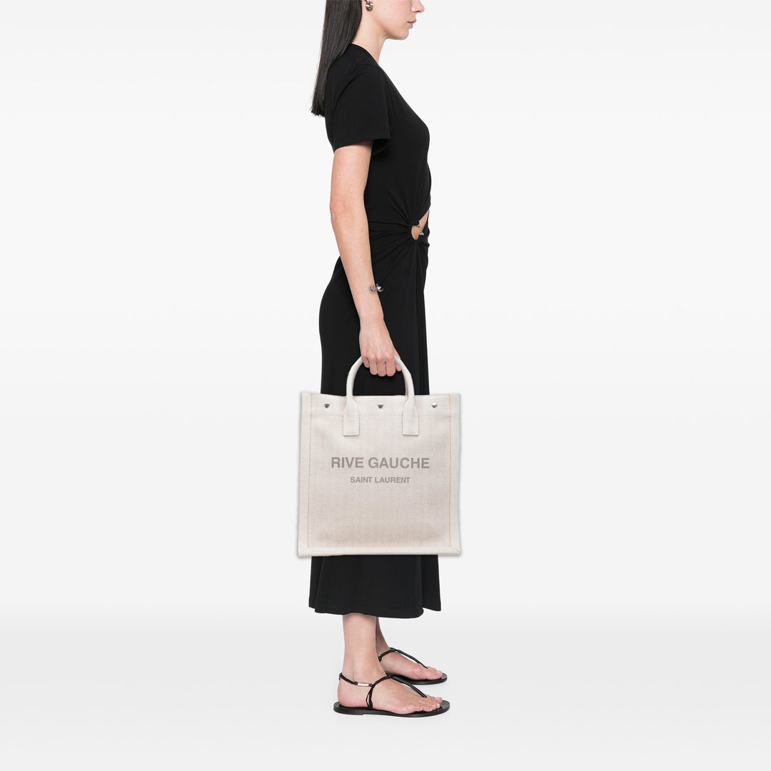 Saint Laurent Toile Rive Gauche North South Cabas
