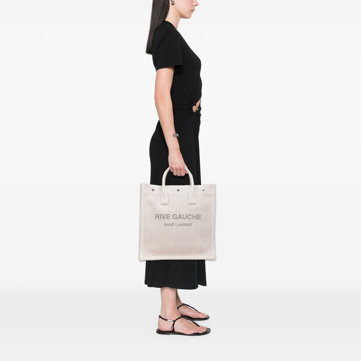 Saint Laurent Toile Rive Gauche North South Cabas