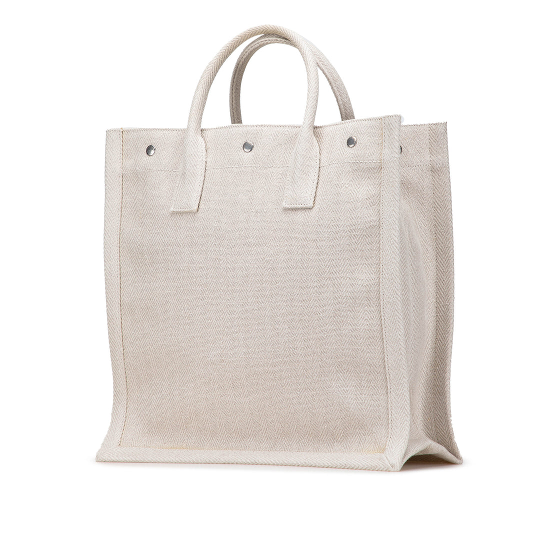 Saint Laurent Toile Rive Gauche North South Cabas