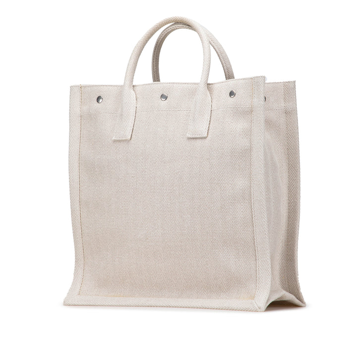 Saint Laurent Toile Rive Gauche North South Cabas