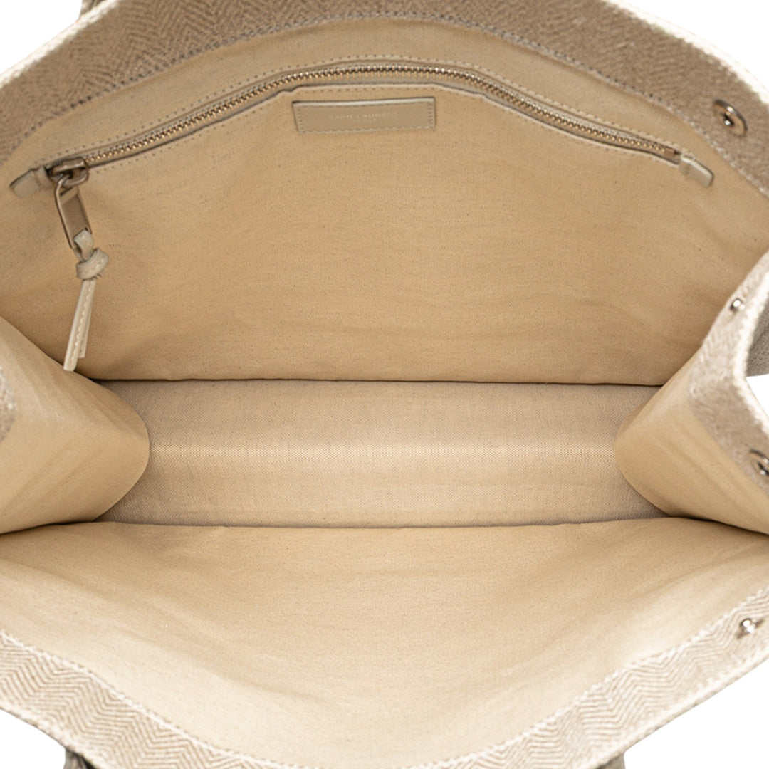 Saint Laurent Toile Rive Gauche North South Cabas