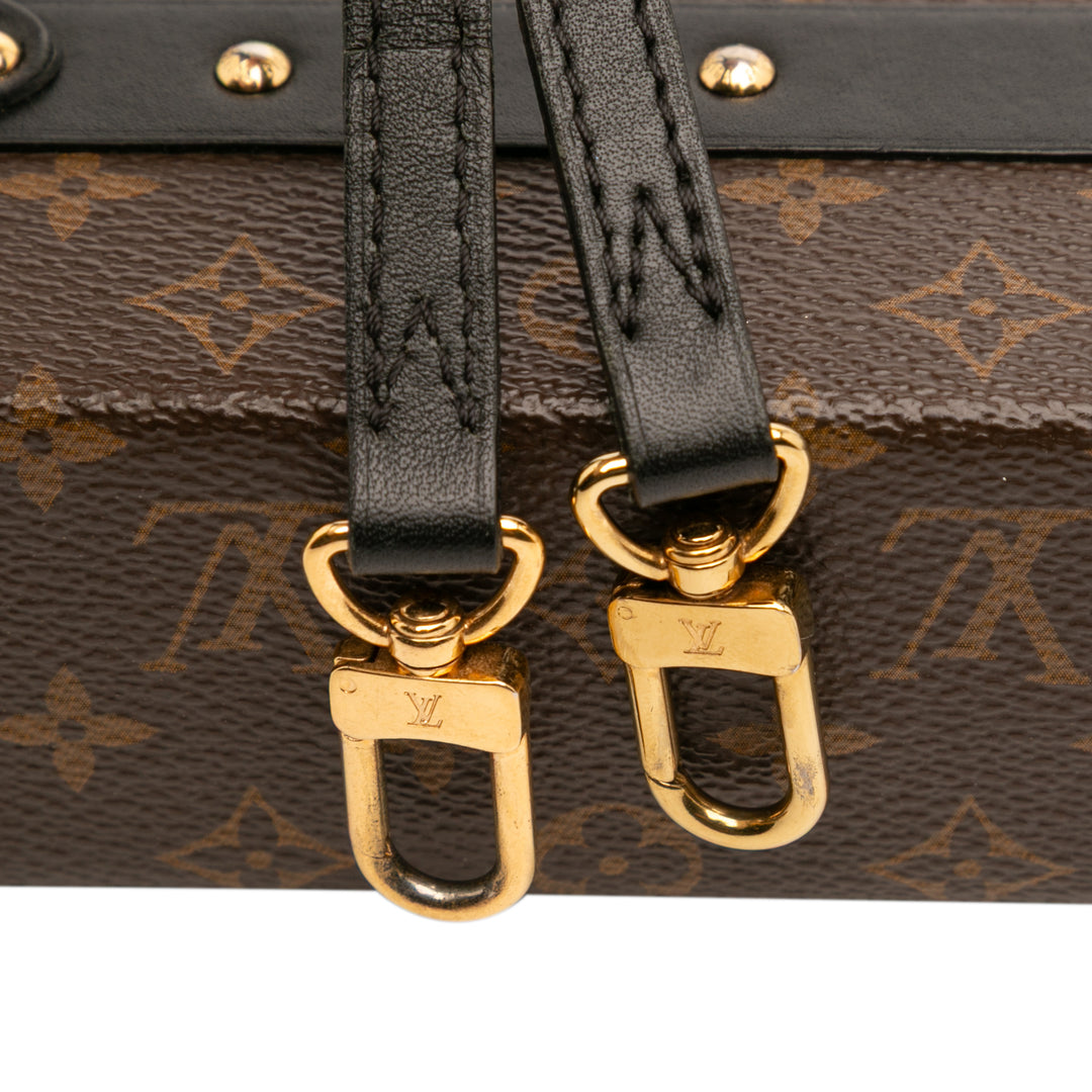 Monogram Studded Petite Malle Brown - Gaby Paris