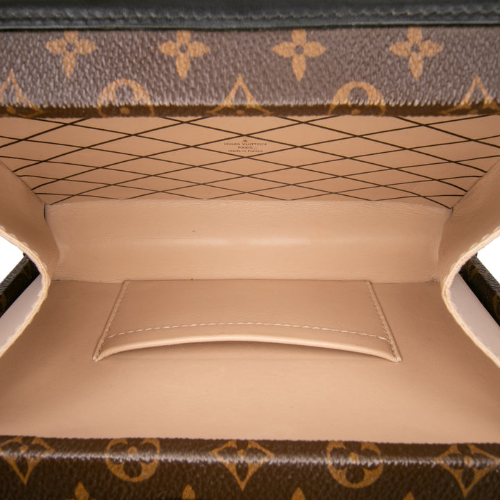 Monogram Studded Petite Malle Brown - Gaby Paris