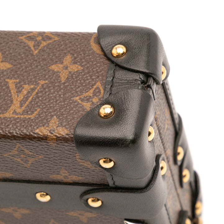 Monogram Studded Petite Malle Brown - Gaby Paris