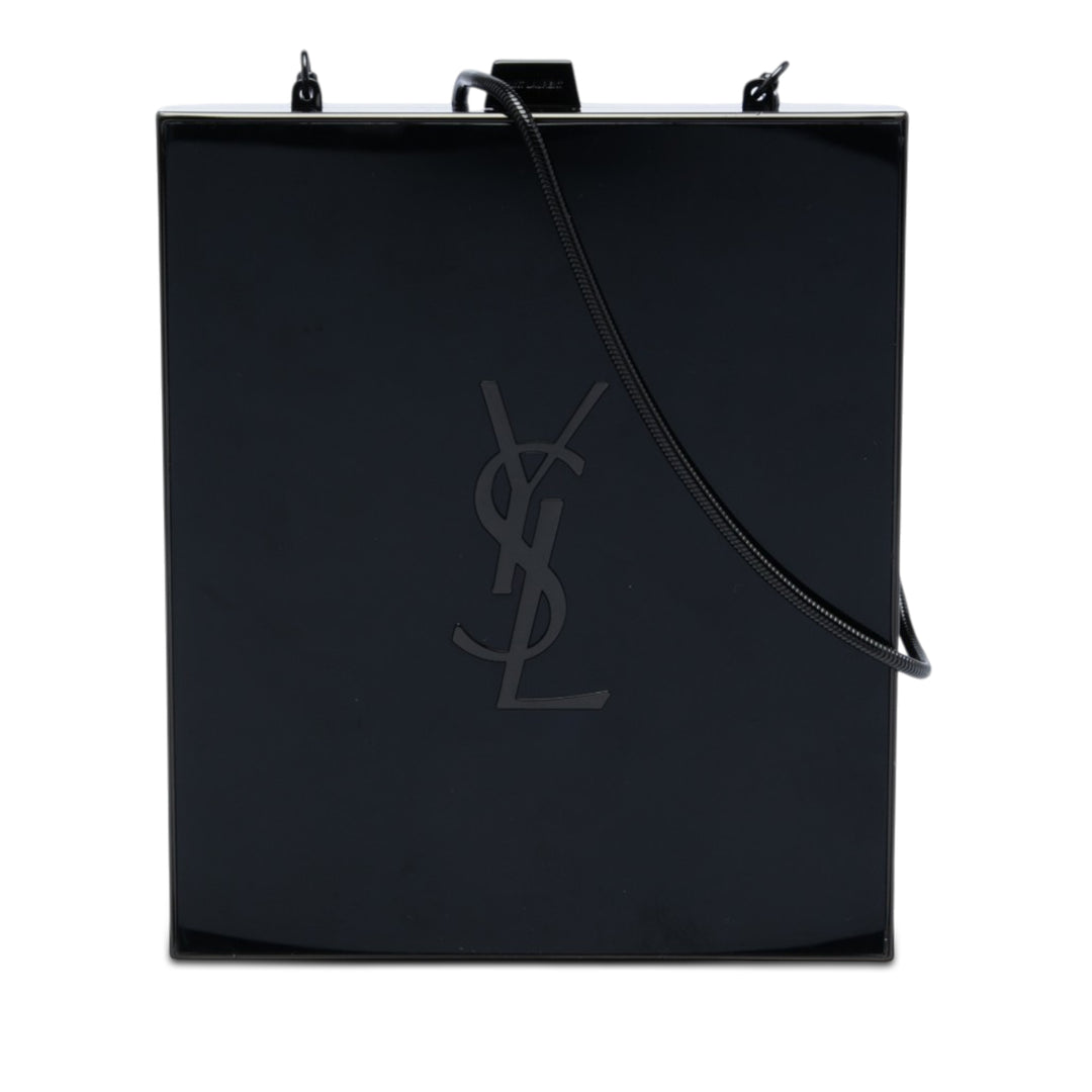 Saint Laurent Acrylic Tuxedo Boîte Pochette avec chaîne