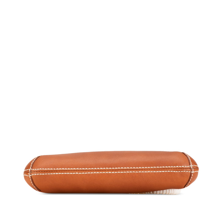 Calfskin Shell Strap Shoulder Bag Brown - Gaby Paris