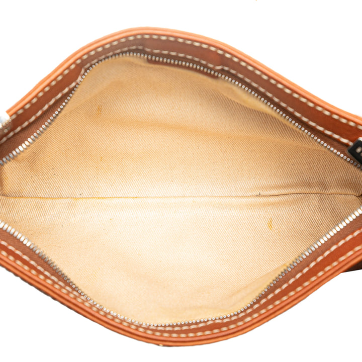 Calfskin Shell Strap Shoulder Bag Brown - Gaby Paris