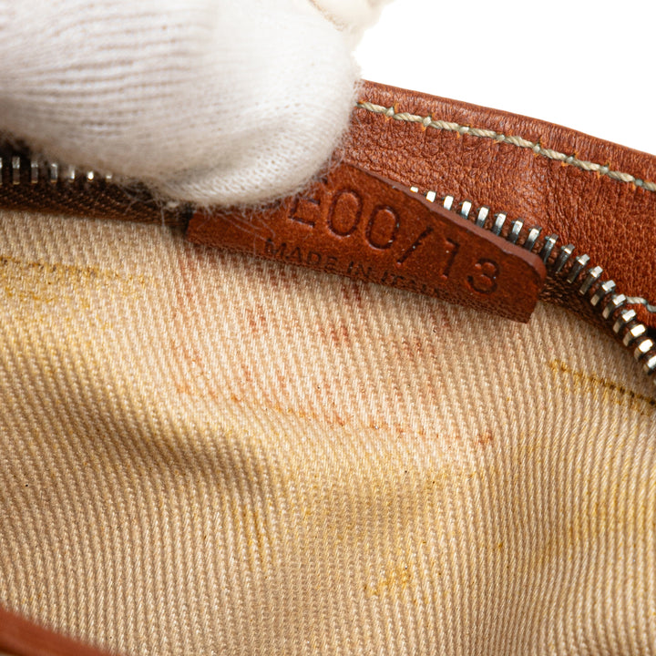 Calfskin Shell Strap Shoulder Bag Brown - Gaby Paris
