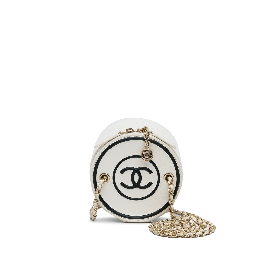 Chain and Charm Vanity Case White - Gaby Paris