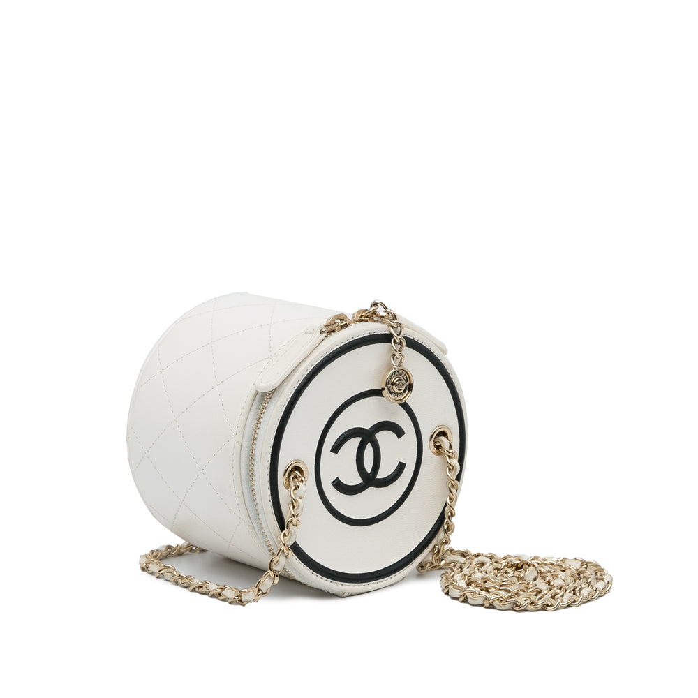 Chain and Charm Vanity Case White - Gaby Paris