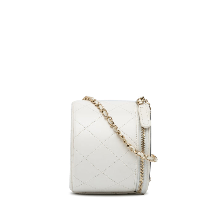 Chain and Charm Vanity Case White - Gaby Paris