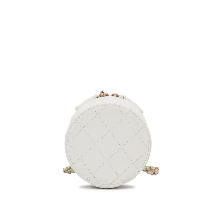 Chain and Charm Vanity Case White - Gaby Paris