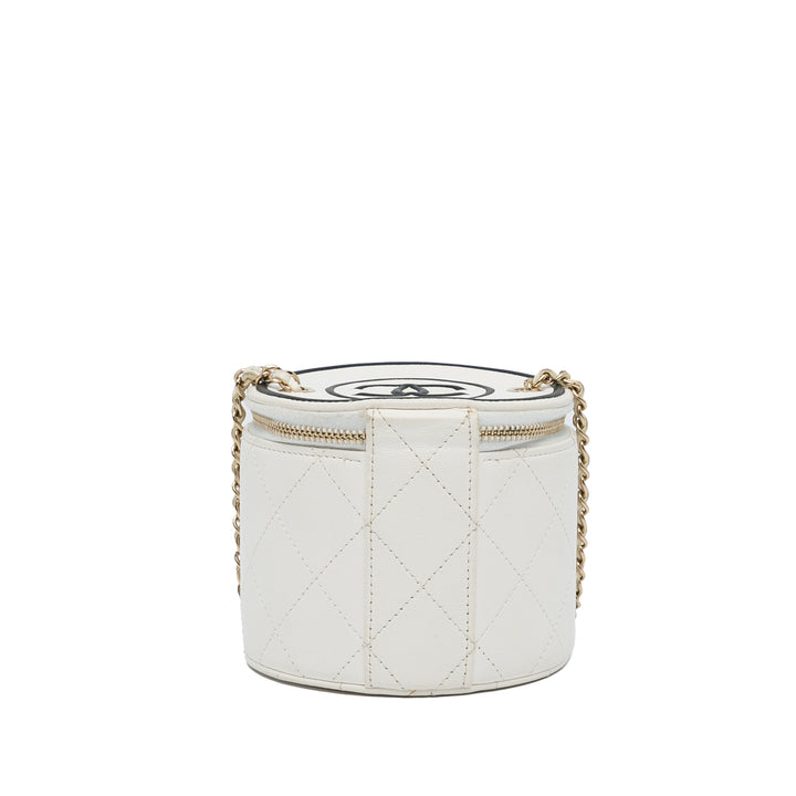 Chain and Charm Vanity Case White - Gaby Paris