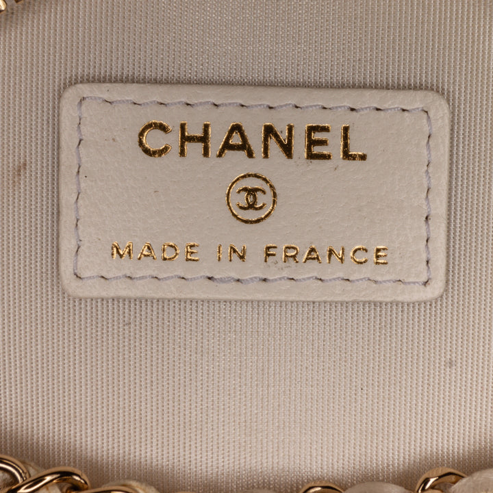 Chain and Charm Vanity Case White - Gaby Paris