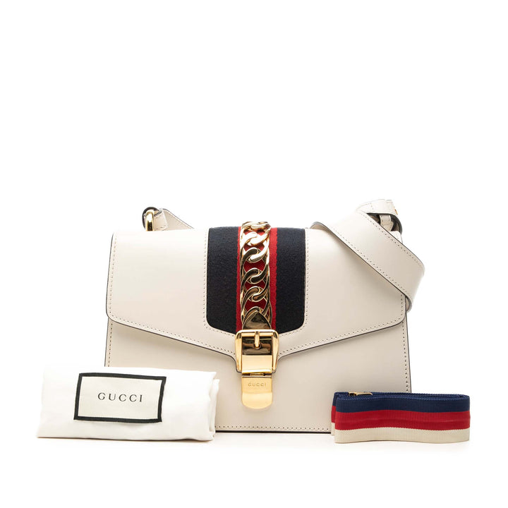 Gucci Small Cuir de veau Web Sylvie Sac