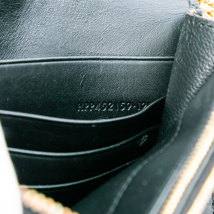 Saint Laurent Smooth Cuir de veau Monogram Kate Tassel Chain Wallet Noir