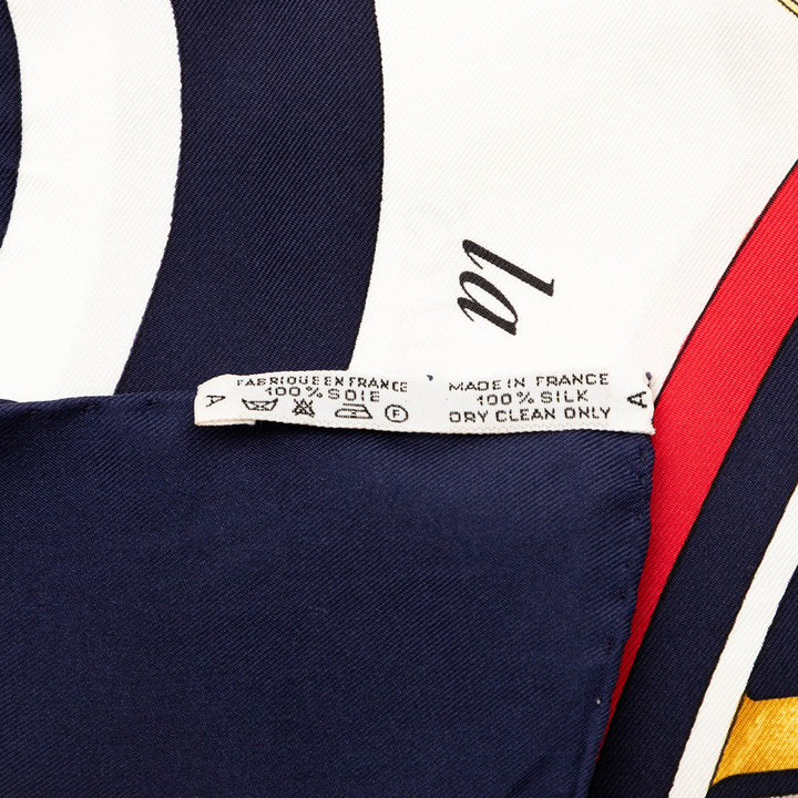 Hermès Parmi les Fleurs je Compte les Heures Soie Foulard Bleu – GABY PARIS Authentique