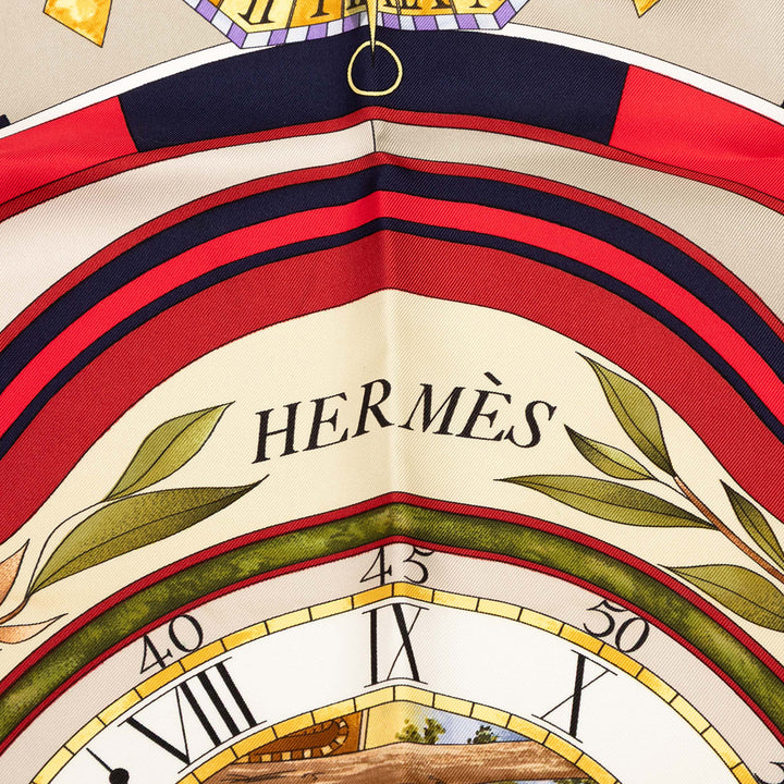 Hermès Parmi les Fleurs je Compte les Heures Soie Foulard Bleu – GABY PARIS Authentique