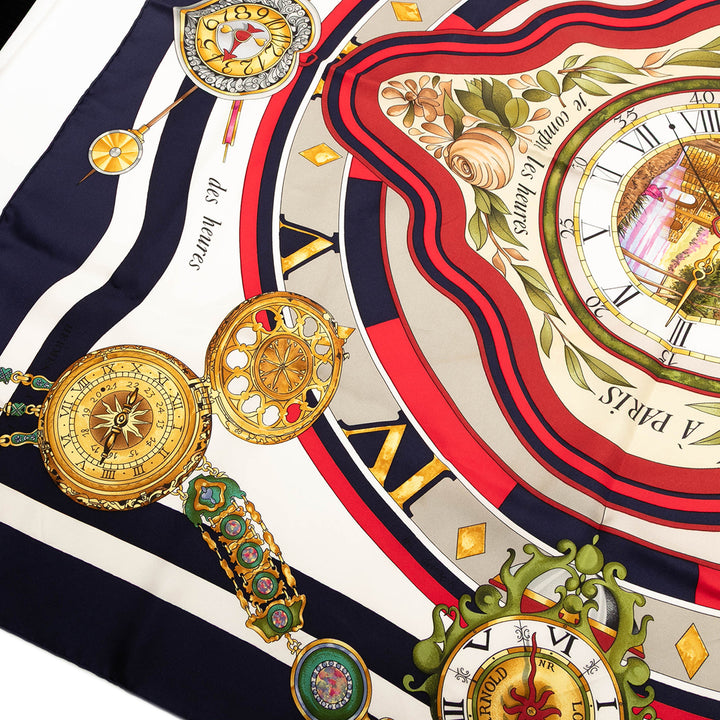 Hermès Parmi les Fleurs je Compte les Heures Soie Foulard Bleu – GABY PARIS Authentique