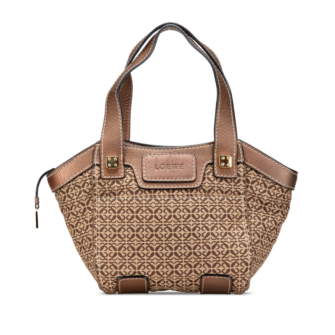 Anagram Canvas Tote Brown - Gaby Paris