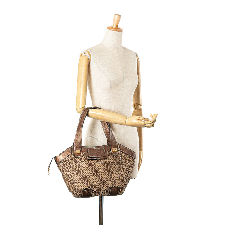Anagram Canvas Tote Brown - Gaby Paris