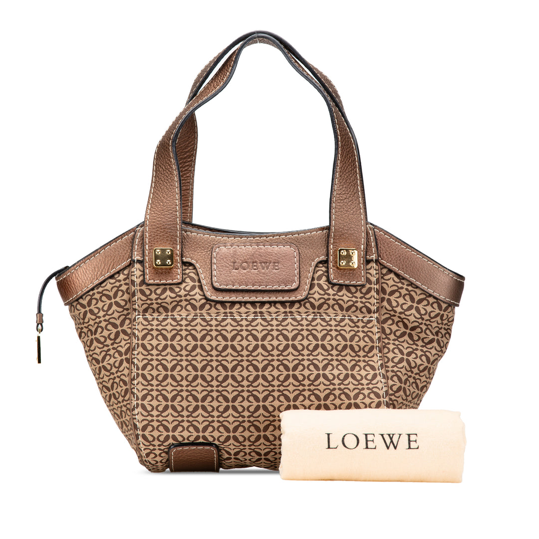 Anagram Canvas Tote Brown - Gaby Paris