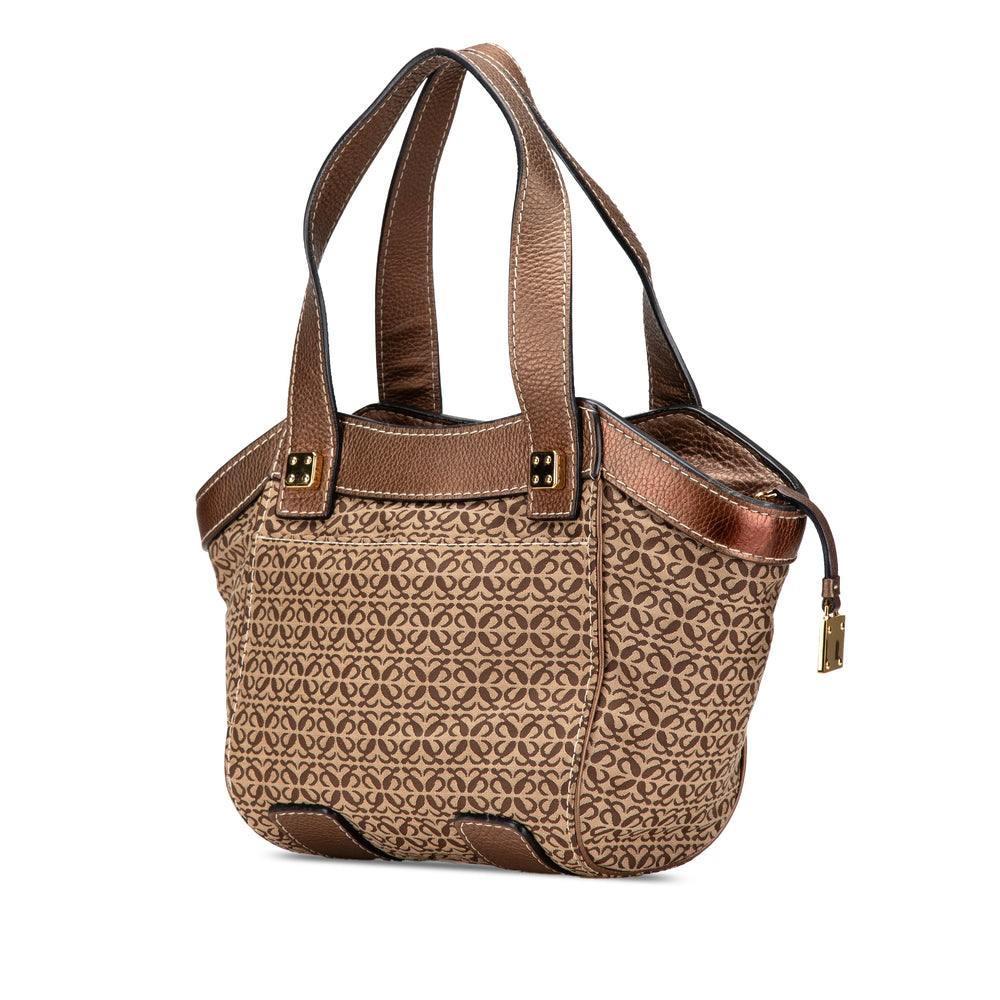 Anagram Canvas Tote Brown - Gaby Paris
