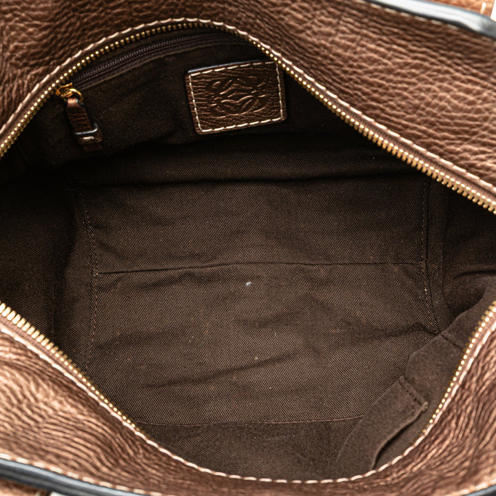 Anagram Canvas Tote Brown - Gaby Paris