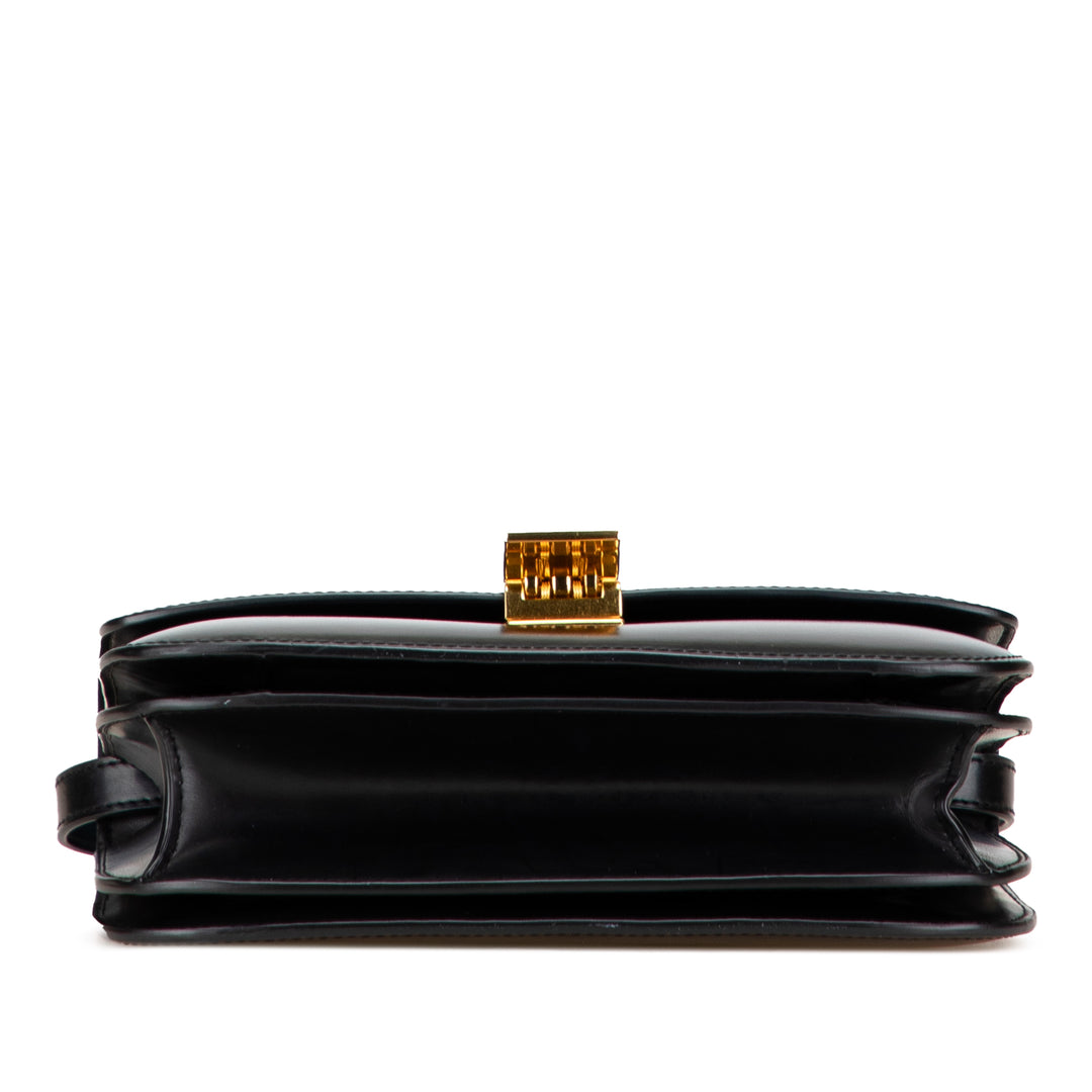 Medium Calfskin Classic Box Black - Gaby Paris