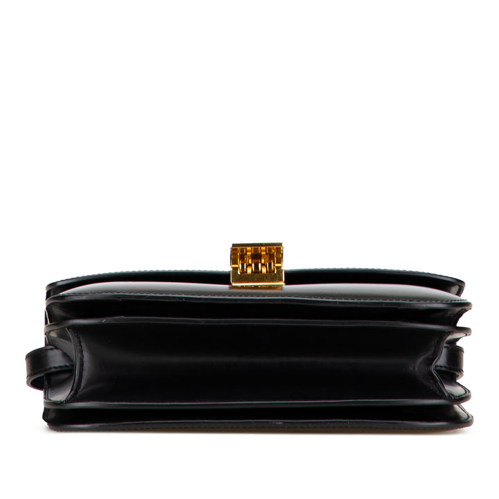Medium Calfskin Classic Box Black - Gaby Paris