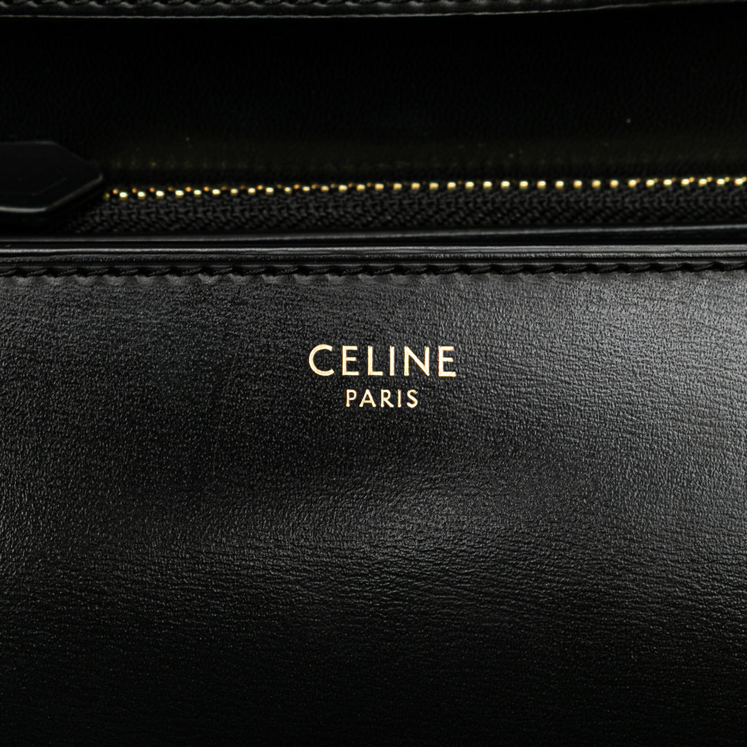 Medium Calfskin Classic Box Black - Gaby Paris