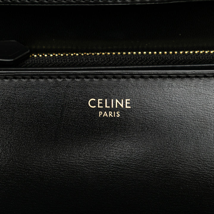 Medium Calfskin Classic Box Black - Gaby Paris