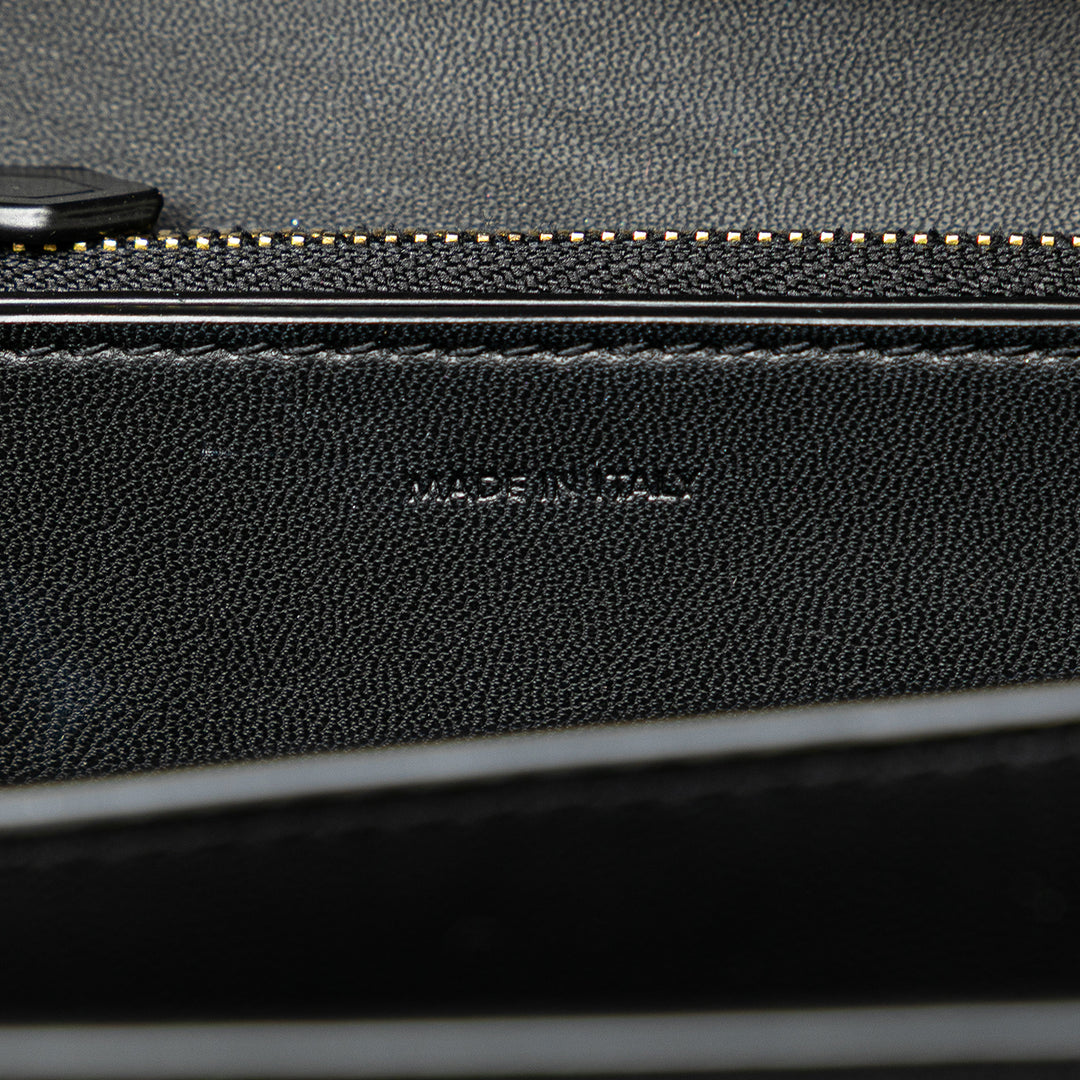 Medium Calfskin Classic Box Black - Gaby Paris