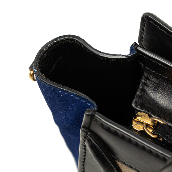 Tricolore et Luggage Cabas Nano Cuir de veau Beige