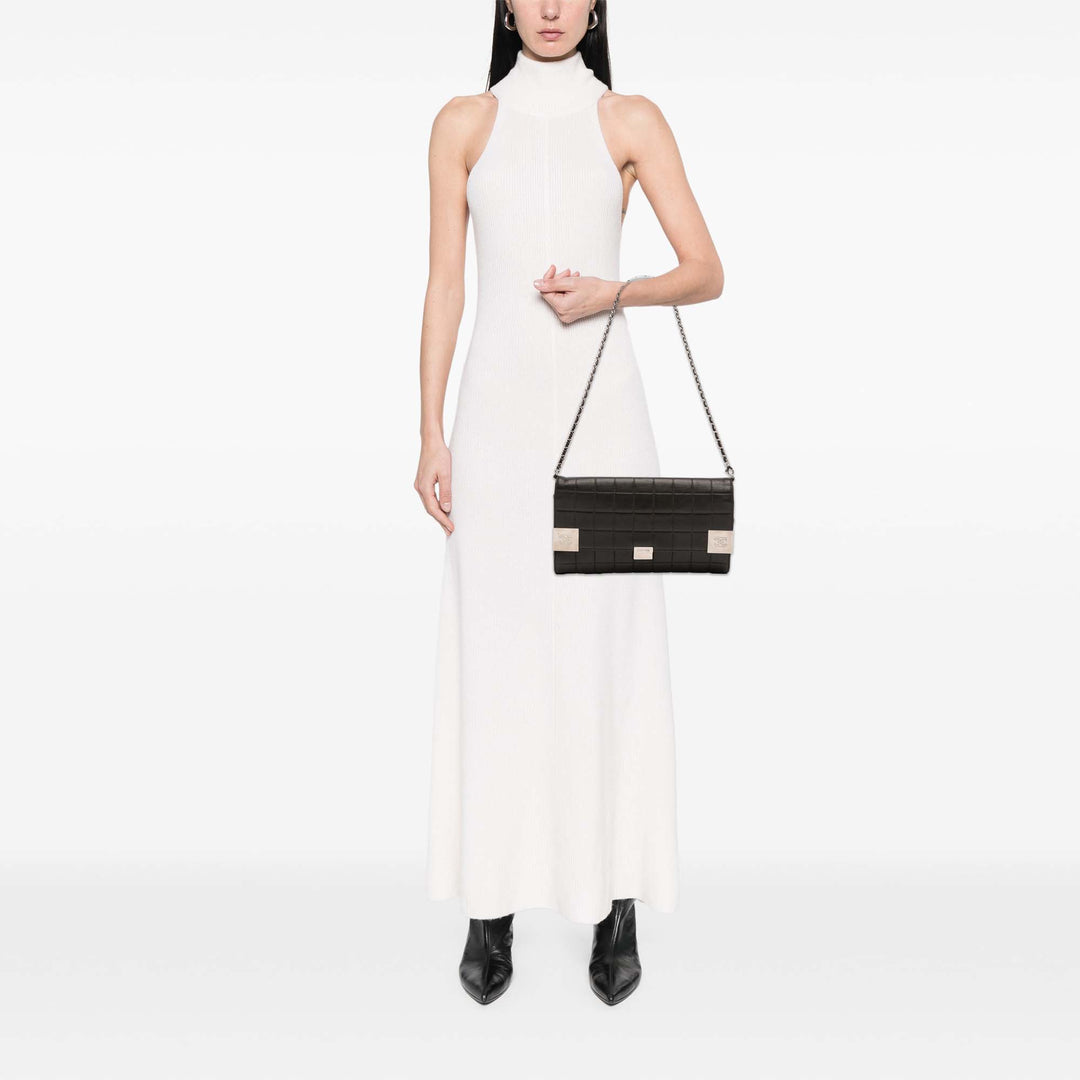 Chanel Matelassé Cuir d’agneau Chocolate Bar Sac bandoulière